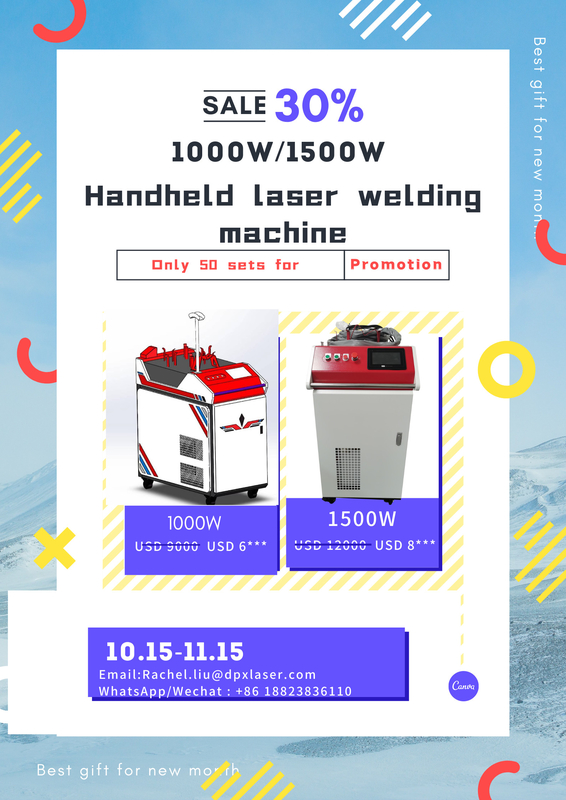 sovrapposizione di raffreddamento ad acqua della macchina della saldatura a laser di 1000W 1080nm tenuta in mano